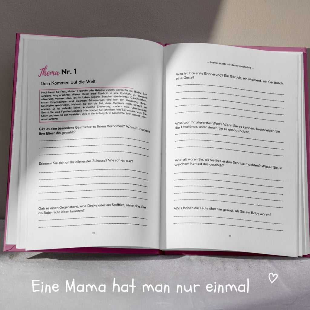 Geführtes Tagebuch - Mama, erzähl mir deine Geschichte
